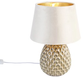 Lampada da tavolo classica beige 35 cm - Betty