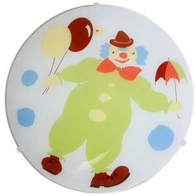 Plafoniera per bambini CLOWN 1xE27/60W/230V diametro 300 mm