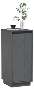Credenza grigia 31,5x34x75 cm in legno massello di pino