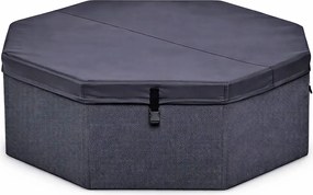 Vasca Idromassaggio Piscina Spa Semirigida Ottavia 4 Adulti 2 Bambini 1000 L 193x193x70 cm in PVC Grigio...