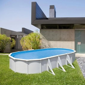Piscina fuori terra rigida GRE Fiji bianco L int 7.3 x 3.75 m