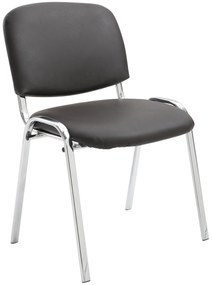 Sedia Conferenze Moderna İn Ecopelle Con Struttura Cromata / Braun
