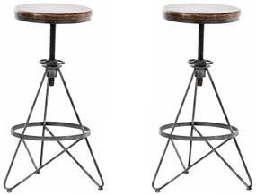 Set Di 2 Sgabelli Industriali Karla / Silber