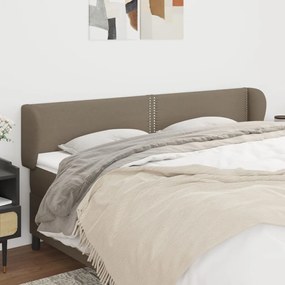 Testiera Ad Orecchio Tortora 163x23x78/88 Cm İn Tessuto /