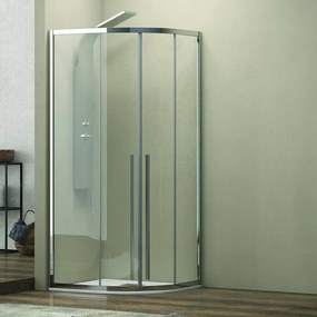 Cabina doccia 80x80 semicircolare vetro 8mm anticalcare altezza 200 KE2000 - KAMALU