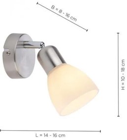 JUST LIGHT. 11951-55 - Faretto da parete KARO 1xE14/40W/230V cromo