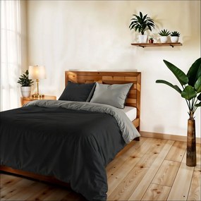 Parure copripiumino 1 piazza e mezza fumo grigio Datex