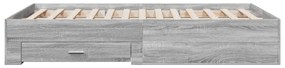 Giroletto cassetti grigio sonoma 120x200 cm legno multistrato