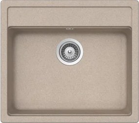 Lavello sopratop 1 vasca in quarzo avena SCHOCK Nemo N100 CRISTALITE® L 49 x L 55.2 cm