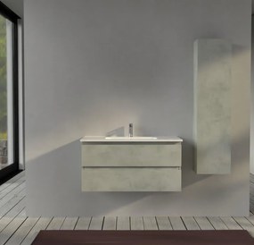 Mobile bagno 100 cm sospeso colore Grigio - Sofia