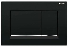 Geberit placca di comando Sigma 30 doppio tasto nero/cromato