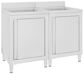 Mobiletti Da Cucina Con Lavandino 2 Pz İn Acciaio Inox /