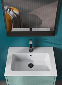 Mobile bagno con lavabo L 59.5 x H 50 x P 45.5 cm verde per vasca centrale Niwa