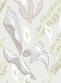 Élitis Carta da parati Fleur de Lune - Grau Beige