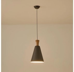 Lampadario a sospensione con filo 1xE27/15W/230V grigio diametro 20 cm