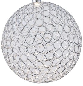 Lampadario LED a sospensione con filo LED/6,3W/230V 3000K cromo lucido diametro 25 cm