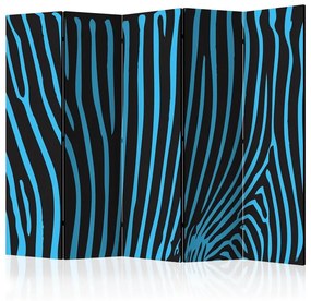 Paravento Zebra pattern (turquoise) II [Room Dividers]