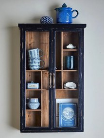 Vetrina nera in abete massiccio da appendere 50x80x14 cm Hazem – Bloomingville