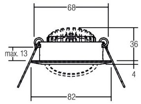 BRUMBERG BB03 spot incasso no dimming, nichel