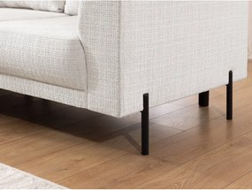 Divano angolare beige (con penisola a sinistra/a L) con rivestimento in ciniglia Mauris – Ropez