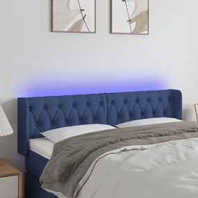 Testiera A Led Blu 163x16x78/88 Cm İn Tessuto /