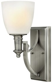 Applique Classica Truman Acciaio Nichel Antico Vetro 1 Luce E27