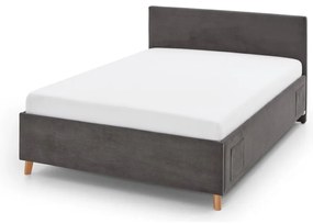 Letto da bambini color antracite imbottito rete non inclusa 120x200 cm Cool – Meise Möbel
