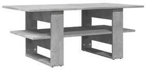 Tavolino salotto grigio cemento 102x55x42 cm legno multistrato