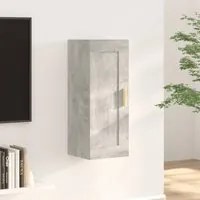 Armadietto a Muro Grigio Cemento 35x34x90 cm Legno Multistrato 812469