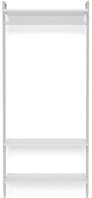 Kit cabina armadio PROJECT KIT INGRESSO 90X50 CM CLASSIC in alluminio 95 x 220 x 50 cm bianco/anodizzato