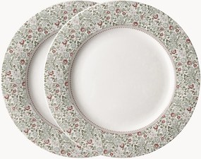 Set di 2 piatti da colazione in porcellana Flat