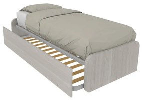 964R - Letto cameretta 80x190  singolo con secondo letto estraibile e testate personalizzabili