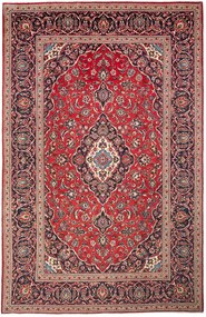 Kashan Tappeto 200x300 Rosso (Iran) Annodato A Mano