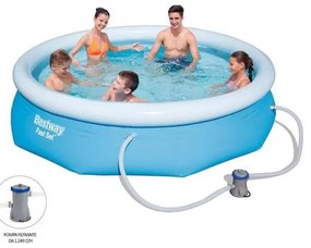 Bestway - piscina gonfiabile 305 x 76 cm autoportante fuori terra pompa filtro fast set