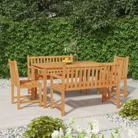 Set da Pranzo per Giardino 5 pz in Legno Massello di Teak 3157152