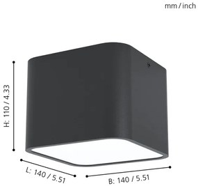 Eglo 99283 - Plafoniera GRIMASOLA 1xE27/28W/230V