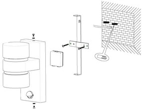 Eglo 96276 - Applique a LED da esterno con sensore ATOLLARI 2xLED/6W