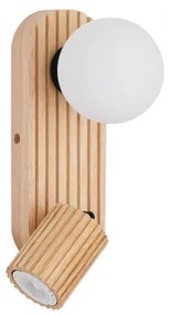 Brilagi - Faretto da parete MODERN WOOD 1xG9/5W/230V+1xGU10/8W in legno di hevea