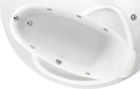 Vasca idromassaggio SAMOA bianco 165 x 85 cm dx 5 bocchette jets orientabili