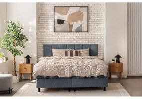 Letto boxspring blu con contenitore 180x200 cm Elva Bold Line – Bonami Selection