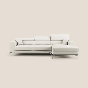 Blade Divano moderno angolare con poggiatesta reclinabili in Ecopelle T04