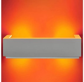 Applique BRICK 2xE14/12W/230V gesso/bianco