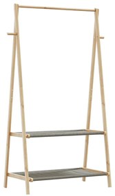Appendiabiti Con Ripiani 96x45,5x150,5 Cm İn Bambù /