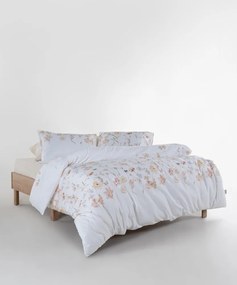 Set copripiumino e federa bianco in raso di cotone per letto matrimoniale ed esteso 240x220 cm Ivory Garden Floral – Mila Home Luxury