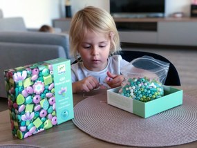 Perline in legno - foglie e fiori