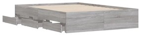 Giroletto cassetti grigio sonoma 120x200 cm legno multistrato