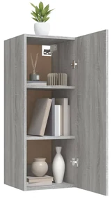 Armadietto a muro grigio sonoma 34,5x34x90 cm legno multistrato