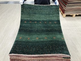 Loribaft Tappeto persiano 80x120 Verde (Iran) Annodato A Mano