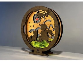 Li-Go 23634/DUB2 - Lampada decorativa da tavolo dimmerabile a LED/12W/230V 20x22 cm rovere