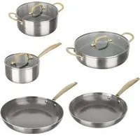 Batteria pentole 8 pezzi Tri - Ply Gold triplo strato